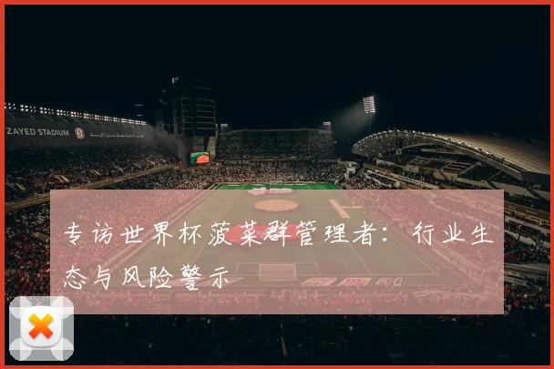 专访世界杯菠菜群管理者：行业生态与风险警示